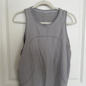 Lululemon Striped Gray Tank Top